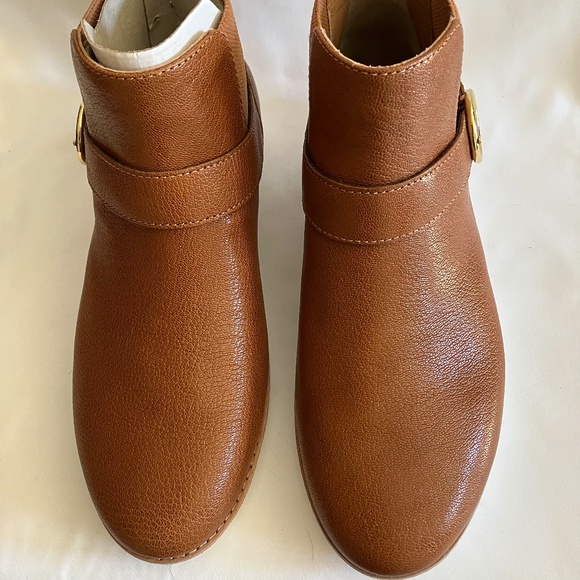 Bria Buckle Leather Bootie - Picture 1 of 7